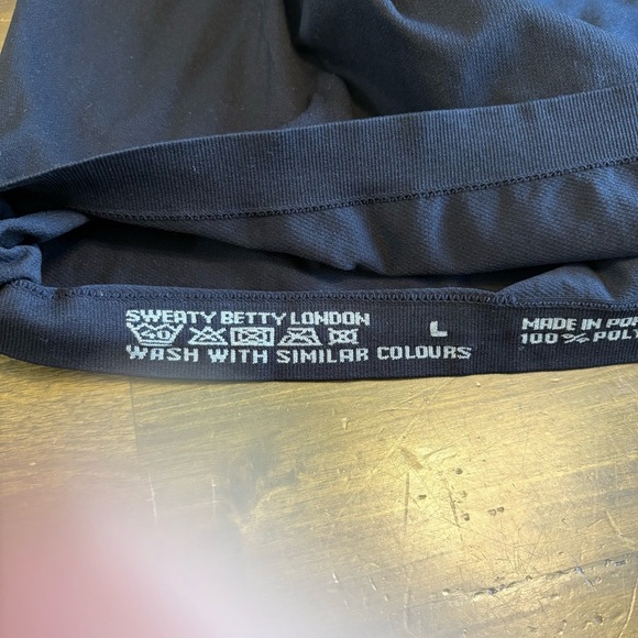 Sweaty Betty Black Seamless Tank Long Line Womens Large Stretchy Gym Active - Picture 5 of 6